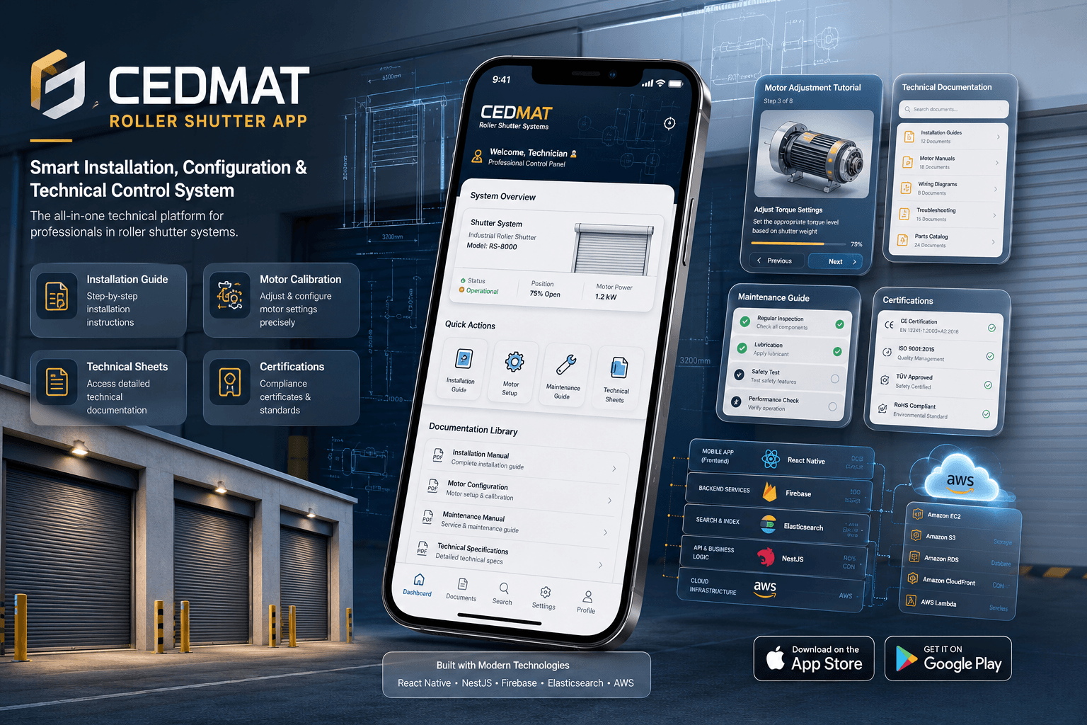 CEDMAT Roller Shutter App